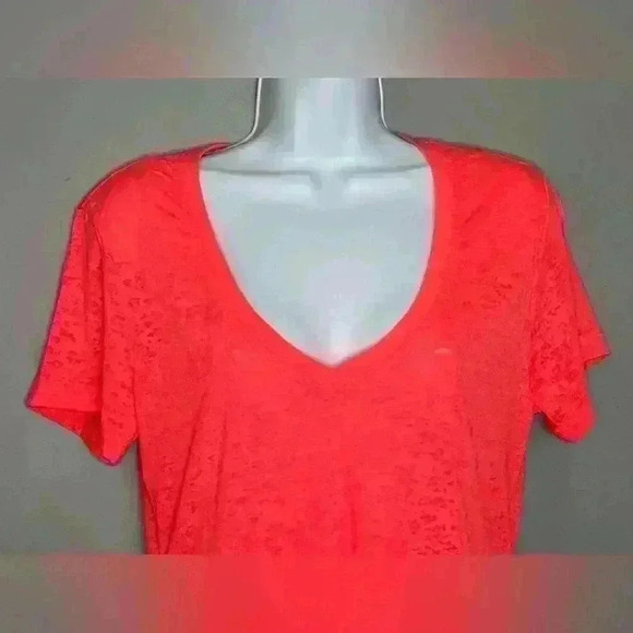 Soffe Coral/Pink V-neck Junior's Top (188) - Picture 6 of 11